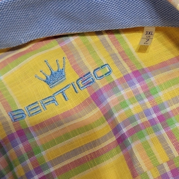 NWT Bertigo Button Down Plaid Shirt - Picture 4 of 5